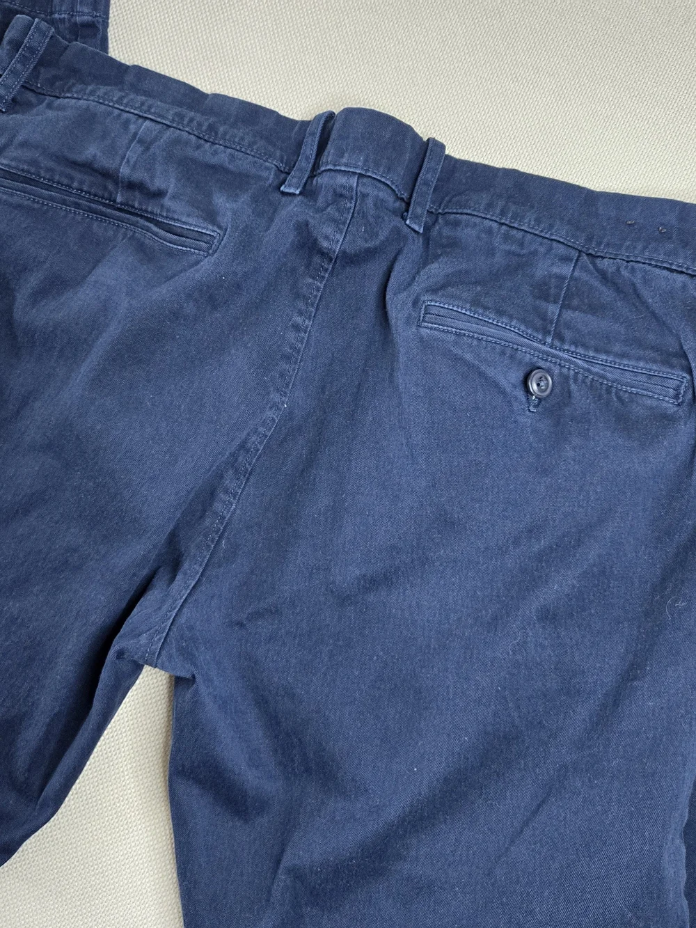 J. Crew Stretch Men's 34 x 30 Blue Flat Front Chino Pants Classic Preppy